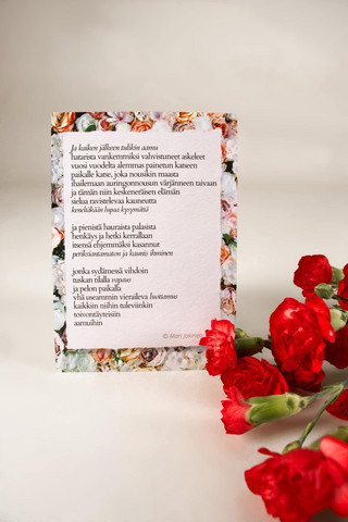 Ja kaiken jälkeen tulikin aamu runokortti