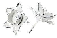 Candle holder for wick white