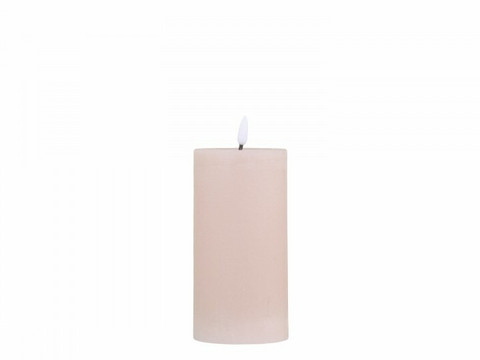 Pilarikynttilä led vaalea roosa 15cm