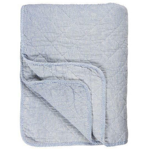 Quilt blue stripe