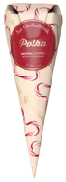 Polka-valkosuklaa tryffeli