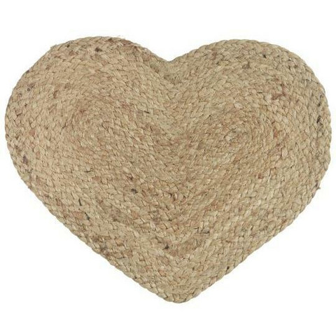 Place mat heart jute