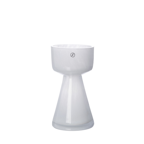 Hyacinth vase/lantern white small