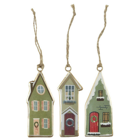House decoration set 3 pcs (greenish)