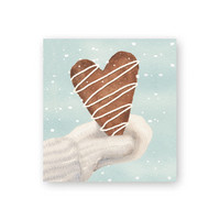 Parcel card gingerbread heart