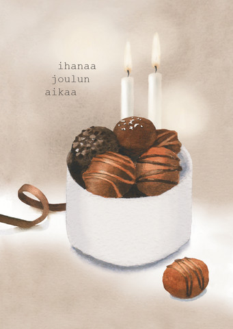 Postikortti 2-os ihanaa joulunaikaa