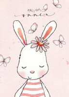 Postcard rabbit happy