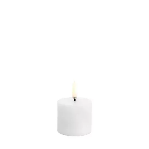 LED Pillar candle, Nordic White, 5x4,5 cm