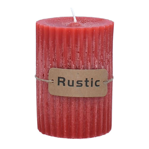 Red pilar candle
