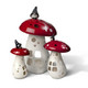 Mushroom candlestick red 3 sizes