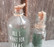 A small glass bottle with a cone