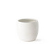 Glazed pot white small