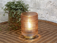 Lamp w. pattern LED mocca