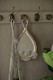 Hand mirror w/bamboo edge