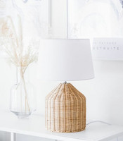 Rattan table lamp