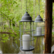 Grey hanging lantern small 27cm