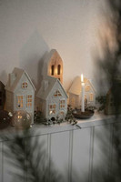 House f/tealight Stillenat arched windows offwhite