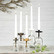 Candle holder for an antique candle, black