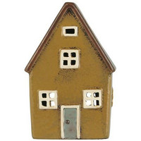 House f/tealight Nyhavn brown roof w/o chimney