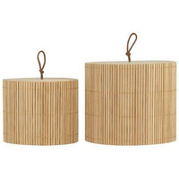Box set of 2 round w/bamboo lid