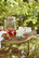 Candle holder f/dinner candle w/handle wavy edge