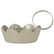 Candle holder f/dinner candle w/handle wavy edge