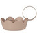 Candle holder f/dinner candle w/handle wavy edge
