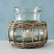 Rattan lantern w.glass