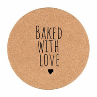 The base of the pan baked with love