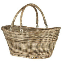 Basket w/2 handles stackable