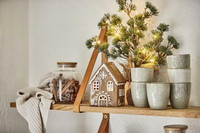 House f/tealight Stillenat Gingerbread snowflake