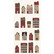 Napkin w/Christmas houses 16 pcs per pack