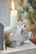 Candle holder f/dinner candle pig  2 colours