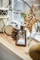 Lantern mini inclined sides dark finish