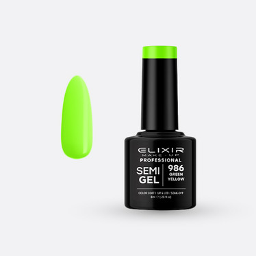 Elixir Semi Gel - # 986 (Green Yellow) 8ml