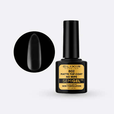 Elixir Semi Gel - # 802 (Matte Top Coat No Wipe) 8ml
