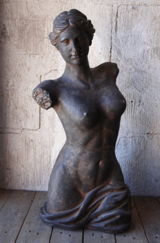 Metallinen naistorso 72cm