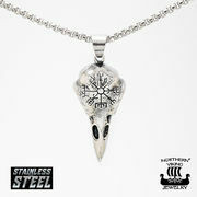 Vegvisir Raven Skull-Riipus