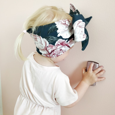Headwrap ruusut ja perhoset