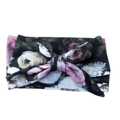 Headwrap ruusut ja perhoset