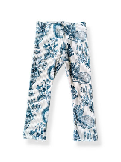 Ribbileggingsit siniset eläimet koot 74-98cm