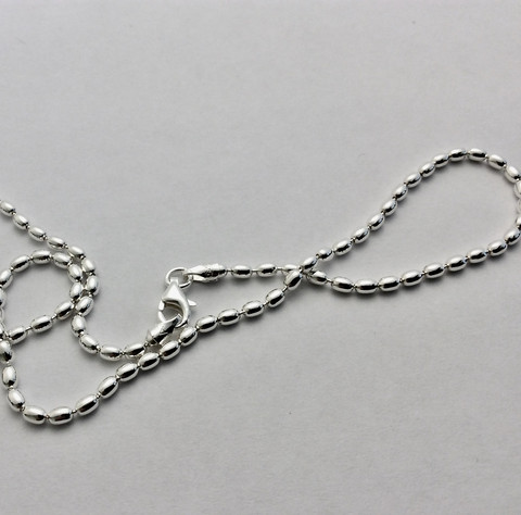 Hopeinen oliiviketju 2.3mm /60cm