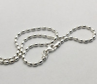 Hopeinen oliiviketju 2.3mm 70cm