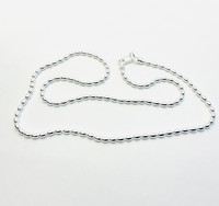 Hopeinen oliiviketju 2.3mm 45cm