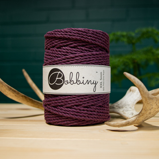 3PLY Makramelanka 5mm, Blackberry