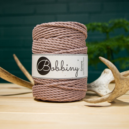 3PLY Makramelanka 5mm, Mauve