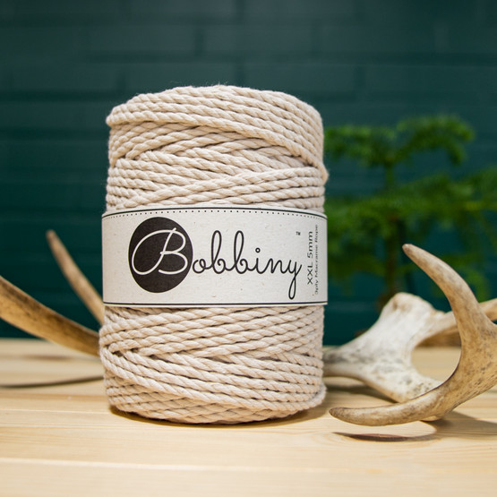 3PLY Makramelanka 5mm, Nude