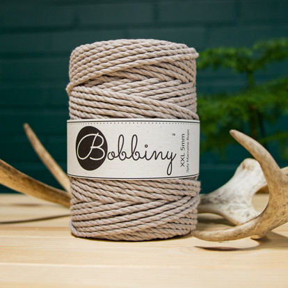 3PLY Makramelanka 5mm - Pearl