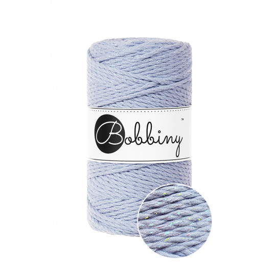 3PLY MAKRAMELANKA 3MM - GLOSSY IRIS - Bobbiny