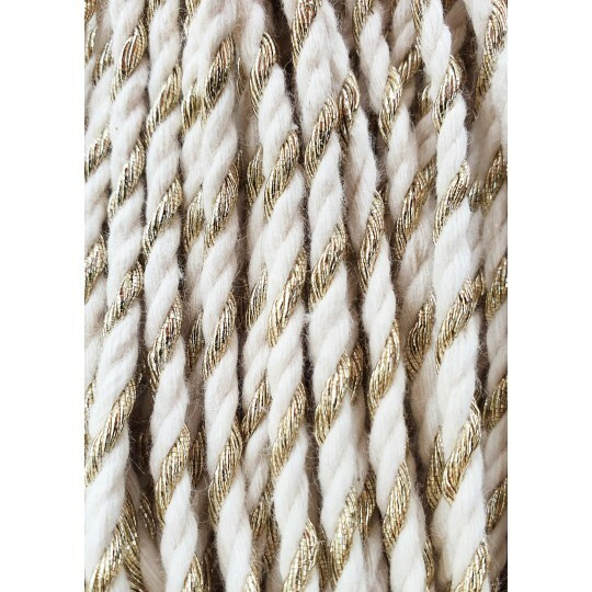 3PLY MAKRAMELANKA 3MM - GOLDEN TWIST - Bobbiny